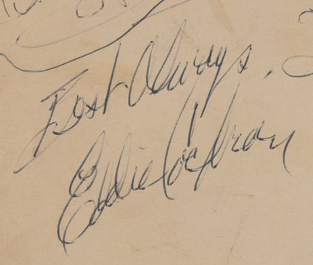 Lot #682 Eddie Cochran and Gene Vincent Signatures - Boy Meets Girls Cast Sheet - Image 2