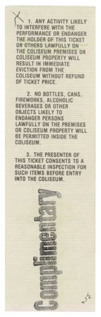 Lot #643 Bob Dylan Signed Concert Ticket - Portland, Oregon (August 19, 1988) - Image 3