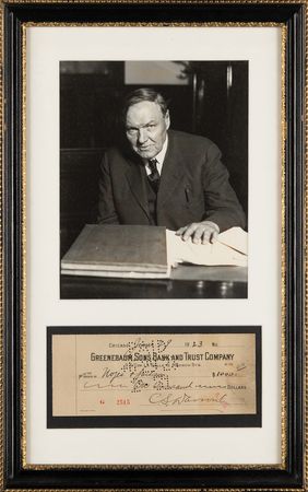 Lot #338 Clarence Darrow Filled Out and Signed