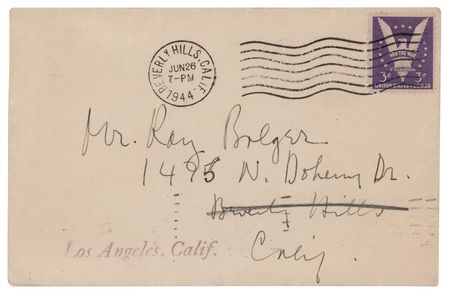 Lot #843 Orson Welles Autograph Letter Signed to Ray Bolger - Image 2