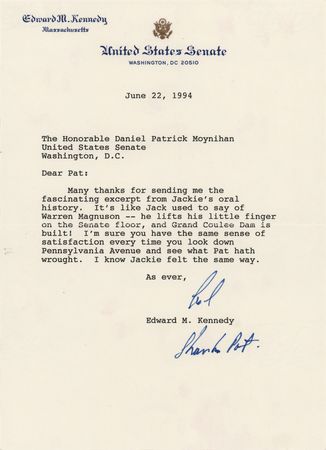 Lot #358 Ted Kennedy Typed Letter Signed