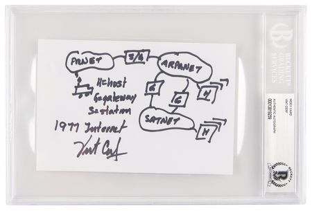 Lot #333 Vint Cerf Original Sketch of '1977