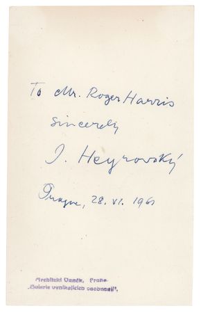 Lot #350 Jaroslav Heyrovsky Signed Photograph - Image 2