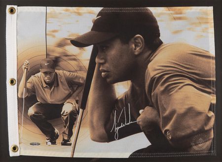 Lot #877 Tiger Woods Signed Golf Flag - Image 2