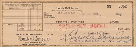 Lot #775 Lucille Ball and Desi Arnaz (2) Signed Checks - Image 2