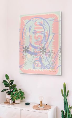 Lot #561 Peter Mars Original 'Sue Storm’ Silkscreen Painting - ‘Hot Storm' - Image 3