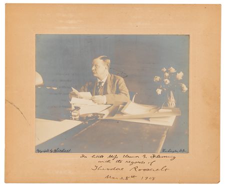 Lot #72 Theodore Roosevelt Signed Photograph as President - Image 1