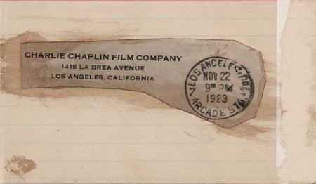 Lot #785 Charlie Chaplin Early Signature (1923) - Image 2