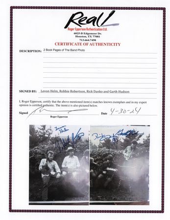 Lot #670 The Band (2) Signed Photographs - Image 2