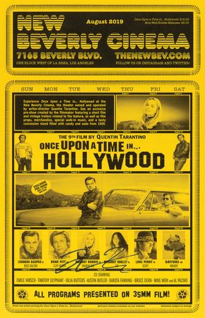 Lot #839 Quentin Tarantino Signed 'Once Upon a Time…in Hollywood' Movie Flyer - Image 1