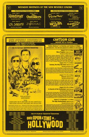 Lot #839 Quentin Tarantino Signed 'Once Upon a Time…in Hollywood' Movie Flyer - Image 2