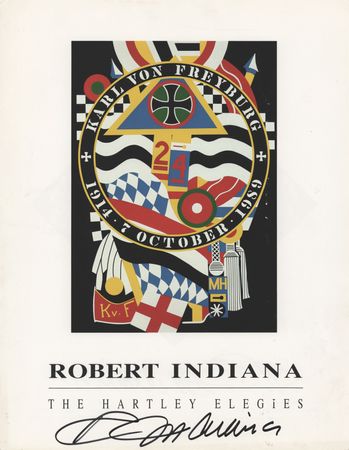 Lot #531 Robert Indiana Twice-Signed 'The Hartley Elegies' Book Page - Deemed the Masterworks of His Later Career - Image 2