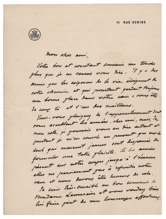 Lot #375 Angelo Mariani Autograph Letter Signed - Image 1