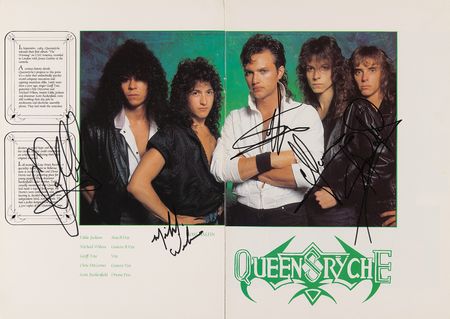 Lot #714 Queensryche Signed 'The Warning' Tour Program - Image 1