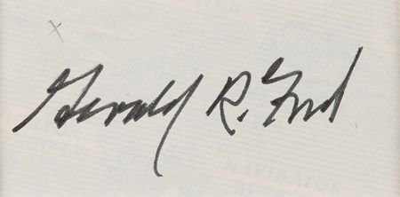 Lot #112 Five Presidents Signature Display - Nixon, Ford, Carter, Reagan, and Bush - Image 2