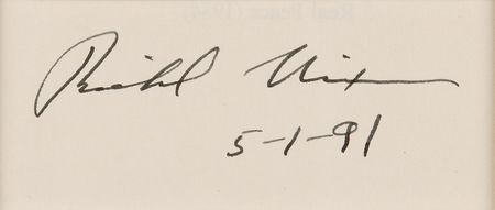 Lot #112 Five Presidents Signature Display - Nixon, Ford, Carter, Reagan, and Bush - Image 3