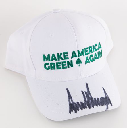 Lot #197 Donald Trump Signed Baseball Hat - Make America Green Again - Image 1