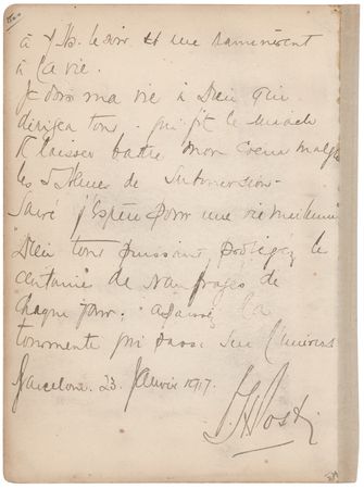 Lot #373 RMS Lusitania Handwritten Remembrance (1917) - Image 3