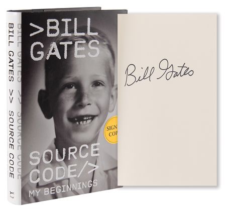 Lot #345 Bill Gates Signed Book - Source Code: My
