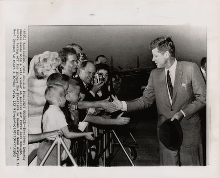 Lot #122 John F. Kennedy 1963 Original Wirephoto - Andrews Air Force Base - Image 1