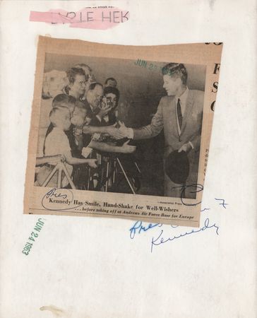 Lot #122 John F. Kennedy 1963 Original Wirephoto - Andrews Air Force Base - Image 2