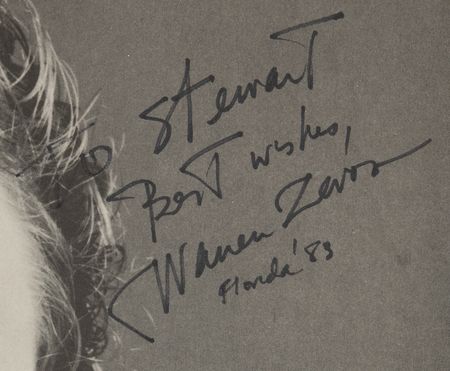 Lot #734 Warren Zevon Signed Album Insert - The Envoy - Image 2