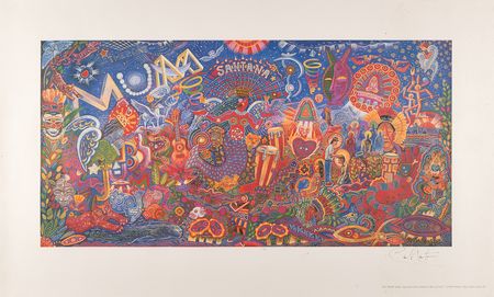 Lot #716 Carlos Santana Oversized Signed Print - 'Mumbo Jumbo' - Image 1