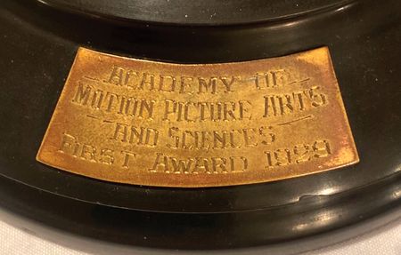 Lot #748 Academy Award for Best Cinematography (1930) - Oscar Statuette Presented to Clyde De Vinna for for White Shadows in the South Seas - Image 3