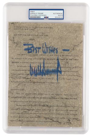 Lot #193 Donald Trump Signature - Image 1