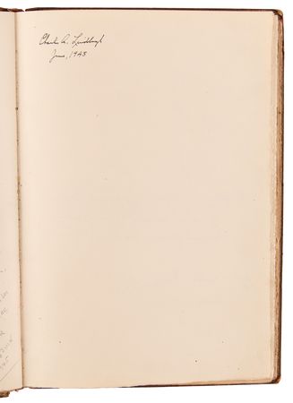 Lot #230 Notables: Ho Chi Minh, Walt Disney, Charles Lindbergh Signed Guest Book - Image 2