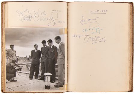 Lot #230 Notables: Ho Chi Minh, Walt Disney, Charles Lindbergh Signed Guest Book - Image 5