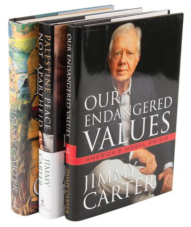 Lot #100 Jimmy Carter (3) Signed Books - Image 1