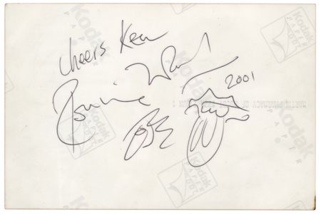 Lot #732 Ronnie Wood Signed Photograph with 'Tongue and Lips' Sketch - Image 1