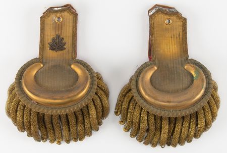 Lot #446 Cased 19th-Century U.S. Army Officer's Epaulettes with Major's Bullion Leaf - Image 1