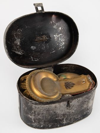 Lot #446 Cased 19th-Century U.S. Army Officer's Epaulettes with Major's Bullion Leaf - Image 4