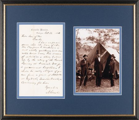 Lot #17 Abraham Lincoln Civil War-Dated Autograph Letter Signed as President to Secretary of War Edwin M. Stanton, Interceding for a 