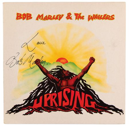 Lot #649 Bob Marley Signed Album - Uprising - Image 1