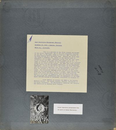 Lot #7523 Lunar Orbiter 2: Crater Copernicus Detail View Photograph - Image 2