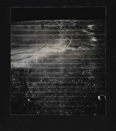 Lot #7531 Lunar Orbiter 2: Ocean of Storms Oblique View Photograph - Image 1