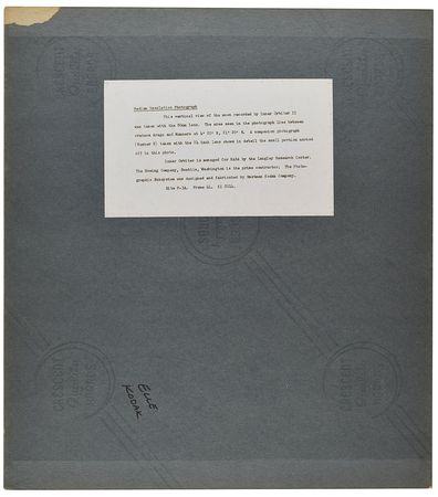 Lot #7534 Lunar Orbiter 2: Sea of Tranquility Wide-Angle Photograph - Image 2