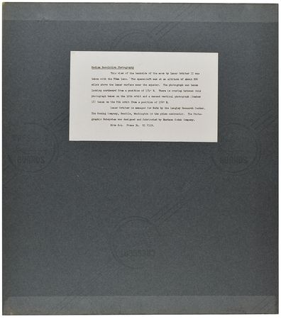 Lot #7528 Lunar Orbiter 2: Far Side of the Moon Wide-Angle Photograph - Image 2