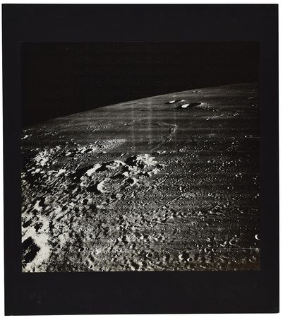 Lot #7538 Lunar Orbiter 3: Planitia Descensus Oblique View Photograph - Image 1