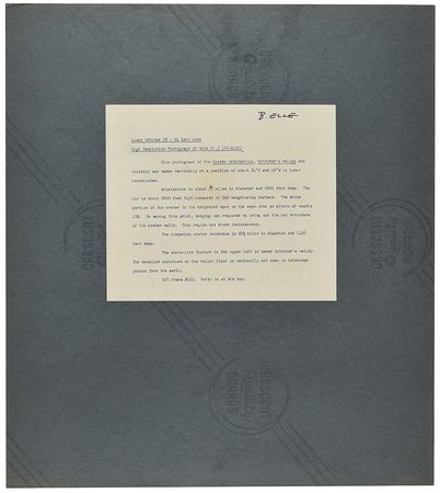 Lot #7540 Lunar Orbiter 4: Crater Aristarchus and Schroter's Valley Detail Photograph - Image 2