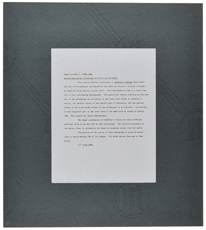 Lot #7554 Lunar Orbiter 5: Schroter's Valley Photograph - Image 2