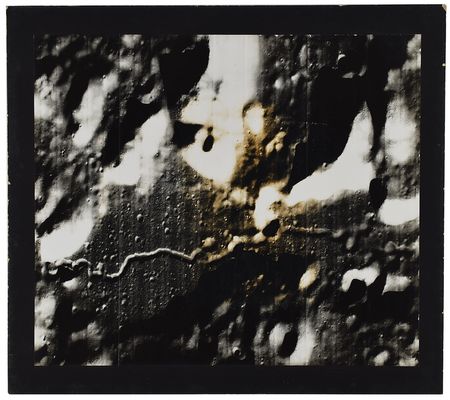 Lot #7544 Lunar Orbiter 5: Alpine Valley Oblique View Photograph - Image 1