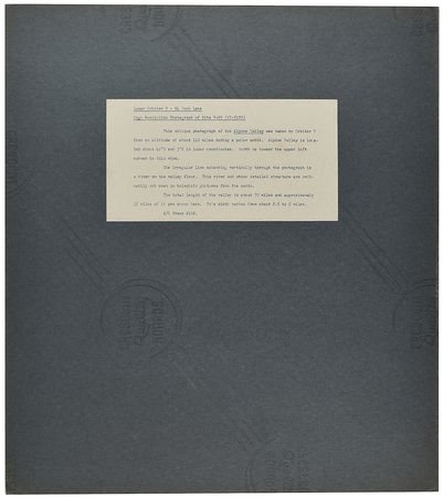 Lot #7544 Lunar Orbiter 5: Alpine Valley Oblique View Photograph - Image 2