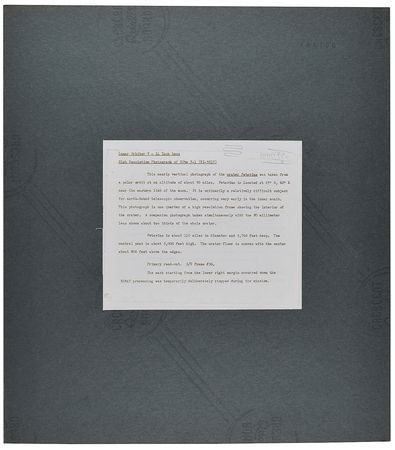 Lot #7549 Lunar Orbiter 5: Crater Petavius Photograph - Image 2