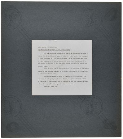 Lot #7546 Lunar Orbiter 5: Crater Aristarchus Photograph - Image 2