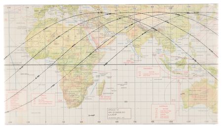 Lot #7337 Apollo 15 Flown Earth Orbit Chart - From the Personal Collection of Dave Scott - Image 2