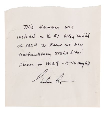 Lot #7026 Mercury-Atlas 9 Flown Miniature Aluminum Hammer - From the Personal Collection of Gordon Cooper - Image 5